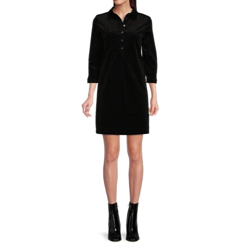 Joules Women's Black Stella Pop Over Corduroy Dress Size 10 NWT